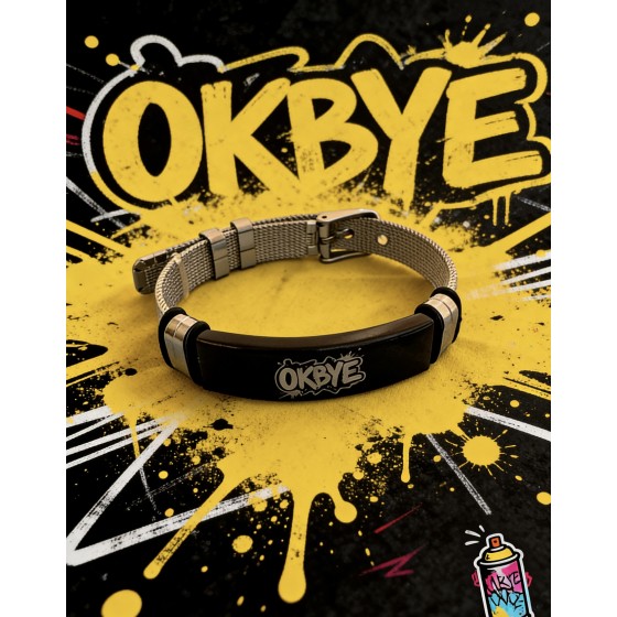 「OKBYE」金屬編織暗黑手鍊