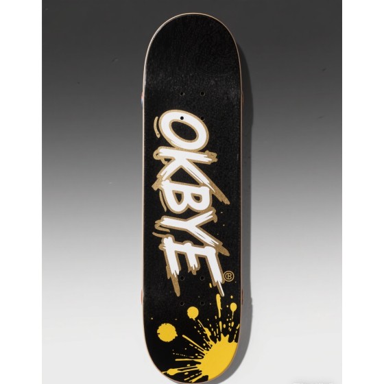 OKBYE 黑金噴墨塗鴉專業街頭滑板