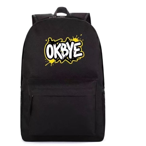 潮牌街頭「OKBYE」塗鴉雙肩背包